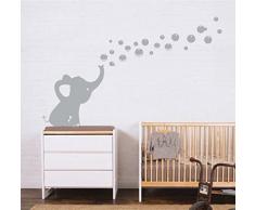 Les Bulles Eléphant Stickers Muraux Autocollants De Bricolage Décoration Bébé Mur Autocollants (Gris)