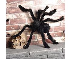 Huayang Thrilling 75 cm Peluche Grande Taille Spider Halloween décoration Jouets créatifs Accessoires -Noir