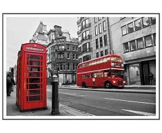 Panorama® Poster Rues de Londres 30 x 21 cm | Imprimée sur Poster de Grande qualité de 250gr avec Passepartout | Poster Ville | Poster Moderne pour la Maison | Décoration Murale Vintage