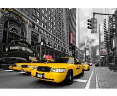 Papier Peint Photo Mural-NEW YORK-(08p)-350x260cm-7lés-COLLE INCLUS!-XXL Poster Géant Taxis Decoratif Skyline City Londres Paris Ville USA Nature Paysage île Caraïbes Italie île Pierre Fleurs