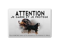 Pets-easy Plaque Attention au Chien Bouvier Suisse