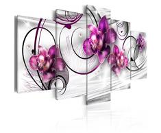 B&D XXL murando Impression sur Toile intissee 200x100 cm cm 5 Parties Tableau Tableaux Decoration Murale Photo Image Artistique Photographie Graphique Fleurs 020110-146