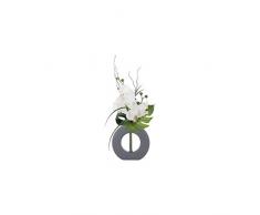 AC-Déco Composition Florale en Vase Gris - Orchidée Artificielle - Modèle aléatoire