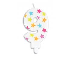 Scrapcooking 0389 Numéro 9 Bougie Paraffine Multicolore 15,5 x 8 x 1 cm