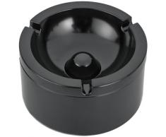 Rosti Mepal Cendrier avec couvercle anti-odeur 100% mÃ©lamine Noir