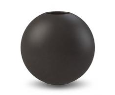 Cooee Design Vase Boule en céramique, Noir, 20 cm