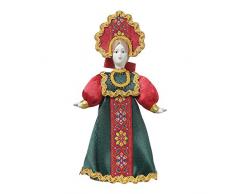 Poupée en Porcelaine Faite à la Main dans Un Costume Folklorique Traditionnel Russe 18,5 cm 06-15