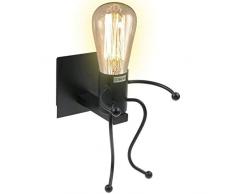 Applique murale Vintage,HJZ Creative rétro industrielle rustique bougeoir mural Light avec douille E27 pour House,Bar,Restaurants,café-restaurant,Club décoration,ampoules non comprise