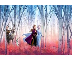 Komar 8-4102 Amis de la Reine des neiges pour toujours - Papier peint photo mural pour chambre denfant - Motif Disney Anna, Elsa, Frozen 2 - 368 x 254 cm (largeur x hauteur)