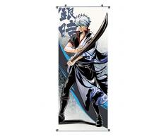 CoolChange Grand Poster en Rouleau /Kakemono de Gin Tama Fait de Tissu, 100x40cm, Motif: Gintoki Sakata