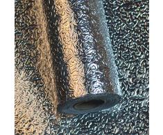 Autocollant de Cuisine à lÉpreuve lHuile Aluminium Feuille Maison Papier Peint Imperméable à leau Poêle Auto-Adhésif Splash Papier Peint sans Colle Résidu Autocollant (Orange Peel - 0.4 * 1 m)