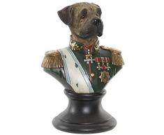 AVENUELAFAYETTE Statuette - Figurine - Buste Chien Napoléon déco - habillé - 20 cm (Bicolore)
