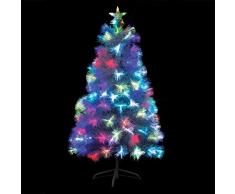 Sapin de Noël en fibre optique Bouquet H150 cm