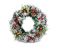 HELLOO HOME Couronne De Noel Porte Guirlande Noel, pour Christmas Decorations Thanksgiving Guirlande Décorative