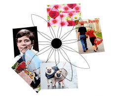 HAB & GUT -CR016V- Pêle mêle, porte-photo mural FLEUR, pour accrocher vos fotos, avec ventouse