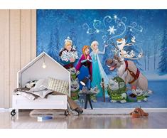AG Design ftdxxl 2243 Disney Frozen La Reine des Neiges Papier Papier Peint Photo pour Chambre denfant, 4 pièces, Multicolore, 360 x 255 cm