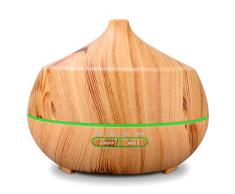 Tenswall 400ml Diffuseur dHuiles Essentielles Diffuseur Aromathérapie avec 7 Couleurs Changeables LED pour SPA, Yoga, Maison, Bureau