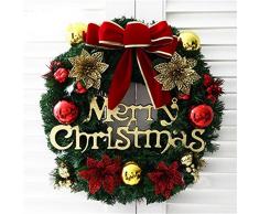 ABenxxou Couronne de Noel Decoration Pendentif pour Porte Guirlande Deco Sapin de Noel Exterieur Cintre (A)