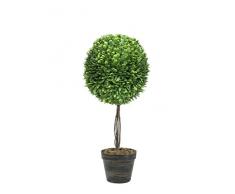 Arbuste artificiel, boule de buis sur tronc, avec 80 feuilles, 60 cm - petit arbre de décoration / boule de buis - artplants