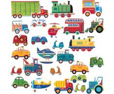 RoomMates Stickers muraux repositionnables Enfant Transports