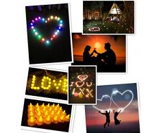 Bougies LED, Morbuy Flamme Vacillante 24PC Lumière Piles Alimentation Proposition de Mariage Romantique Anniversaire Décoration de Halloween Maison Mariage Anniversaire Soirée Fête (Blanc)