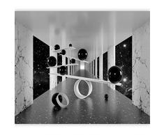 murando Papier peint intissé 3D Effet 350x256 cm Décoration Murale XXL Poster Tableaux Muraux Tapisserie Photo Trompe loeil Abstrait noir blanc Marbre n-A-1032-a-a