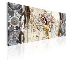murando Impression sur Toile intissee 200x80 cm Tableau 5 Parties Tableaux Decoration Murale Photo Image Artistique Photographie Graphique Foret Nature Arbre Klimt Abstrait l-A-0006-b-n
