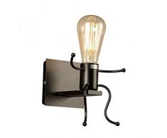 Créatif Rétro Applique Murale Intérieur Vintage Lampe Murale Industriel Lampe, Creative rétro industrielle rustique bougeoir mural Light E27 pour Bar, Chambre à Coucher, Cuisine, Restaurant, Café