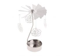 Yanhonin Rotative Bougeoir, Métal Carrousel Parfait Pour Noël/Mariage Décoration Dintérieur