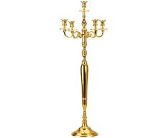 Lifestyle & More Bougeoir Chandelier à Cinq Bras Candélabre en métal Or Hauteur 100 cm