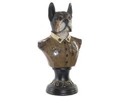 AVENUELAFAYETTE Statuette - Figurine - Buste Chien habillé déco - 28,5 cm (Bouledogue)