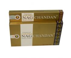Encens Vijayshree Golden Nag Chandan 12 boîtes Parfum Bois de Santal Bâtonnets dencens indiens