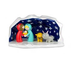 Alessi AGJ01 W Happy Eternity Crèche Design en Porcelain Decorè à La Main avec Figurines de la Sainte Famille, 5 Pièces