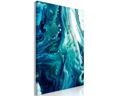 murando Impression sur Toile intissee Abstrait 40x60 cm 1 Partie Tableaux Decoration Murale Photo Image Artistique Photographie Graphique Bleu Blanc Turquoise comme Une Peinture f-A-0746-b-a