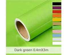 Hode Papier Adhesif pour Meubles Cuisine Porte Mur Réfrigérateur Stickers Meuble Vinyle Autocollants Meuble Vert foncé avec des Paillettes 40X300cm