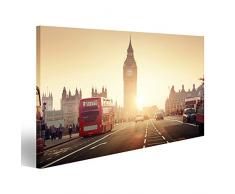 islandburner Tableau Tableaux sur Toile Westminster Bridge au Coucher du Soleil, Londres, Royaume-Uni Poster, Image, Cadeau HCZ-1P