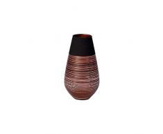 Villeroy & Boch Manufacture Swirl Vase Soliflor, 18 cm, Cristal, Noir/Bronze
