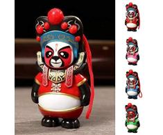 Catkoo Visage Traditionnel Changeant Poupée Folklorique Personnalisé Sichuan Figure Opéra Chinois Jouet, Formation Parfaite pour Enfants Cadeaux Dintelligence Bleu