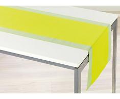 Douceur d'Intérieur Jazzy Chemin de Table Coton Vert 40 x 140 x 140 cm