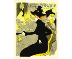 Wee Blue Coo Poster Vintage Culture Café Concert Japonais Paris Toulouse-Lautrec 30,5 x 40,6 cm