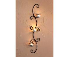 DanDiBo Emma Photophore mural en métal Noir 68 cm