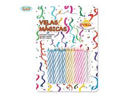 24 Bougies magiques ccolorate avec flamme qui ne s'éteint, bougies dispettose, pour anniversaires et fêtes, Scherzo humoristique