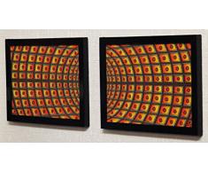 Tableau diptyque moderne : Concentration (64 x 23,5 cm)