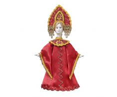 Poupée en Porcelaine Faite à la Main dans Un Costume Folklorique Traditionnel Russe 19,5 cm 06-21