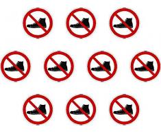 kleberio® 1/5/10 autocollant PVC Autocollants 100 mm 10 cm – Chaussures interdites. – pour lintérieur et lextérieur Pictogramme Plaque signalétique