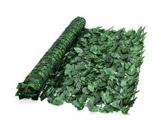 True Products Ivy 1 x 3 m Feuilles de lierre de dépistage artificielle haie Panneaux sur rouleau de confidentialité Clôture de jardin – Vert