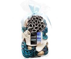 Qingbei Rina Pot-Pourri Parfumé Fleurs Sechées Bleu Turquoise Arôme de lOcéan 280g Large Sachet