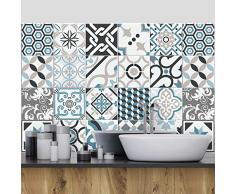 24 Pieces 10x10 cm - PS00054 Adhésive décorative à Carreaux pour Salle de Bains et Cuisine Stickers carrelage - Made in Italy - Stickers Design