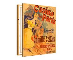 Impression Giclée sur Toile en Grand Format - CASINO DE PARIS, CAMILLE STEFANI - Vintage Poster – 75x100cm Photo sur Toile de Tendue sur Châssis en bois – Tableau Artistique Contemporain – Image Déco d'Art Murale Prêt à Accroche