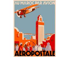 ABLERTRADE Au Maroc Poster publicitaire en métal 20,3 x 30,5 cm